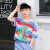 子供服の男の子2019新品夏の半袖Tシャで大子供の男の子の纯绵の上に夏服の小学生ファンシの小学生の韩国版アニメトの上の著の青い110