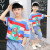 子供服の男の子2019新品夏の半袖Tシャで大子供の男の子の纯绵の上に夏服の小学生ファンシの小学生の韩国版アニメトの上の著の青い110