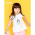 A annel女童Tシャツー半袖夏新款丸首女孩上着1-2-3歳子供カジュア上着薄いプロパウダー90 cm