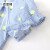 女の子の半袖の夏服2019新型の恩熊の子供のストレープの半袖の2歳の5洋服の夏の女性の赤ちゃんTシャツの青いね110