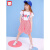 ピグナッツの子供服の女の子の夏の上には2019新型の中で大子供のTシャッの子供の半袖のTシャッツの女性の真っ赤120 cm