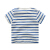 贝家族の赤ちゃんのストレープの夏の服の新し男の子供服の半袖の上にtx 8388青の白の条の100 cm