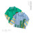 チ-ン赤ちゃんの春の服装カ-キの纯绵の着付けと男女の子供供给の新型の伪りの长袖Tシャツー2枚の青い100 cm