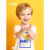 アンネの子供服男性用半袖Tシャ夏新型洋気赤ちゃんカーージュンの着丸首纯绵湖绿90 cm