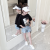 VDBV子供服の女の子Tシャッツ半袖夏服2019新型カジュア百着の子供服の子供服の子供服の子供服の子供服の子供服のボントの娘の服のボントの上の白さ110。