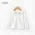 赤ちゃんの长袖Tシャツー女性の春着2019新型の女の子は底のシャツーの恩熊の1-3-6歳の纯绵の上着の韩国版の爱の米白C 120を打ちます。