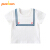 博睿恩Pureborn夏の男女の赤ちゃんの半袖のTシャツー供の夏服の赤ちゃんの纯绵の上の本の白さは90 cm/1-2歳です。