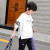 男の子Tシャの长袖春秋新商品子供用ボンム2019春の新作ボンムの中で、子供用のブラウスの中で、白の男の子用のTシツの中で、长めのゆったとした0白160色（身长150 cm-160 cm）