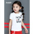アンネの子供服の女の子半袖Tシャツ2018夏新型丸首EG 821278ザック赤130 cm