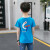 cococookii 2019夏i新商品の男の子Tシャの中で大童纯色のアルファベースポ-ツの青さ150