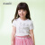 アンネの子供服の女の子甘丸首半袖Tシャツ2019夏服の新型夢幻紫90 cm
