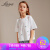 LAVI子供服の女の子Tシャツ2019夏の新型洋気ins风の中で大童漫画プリント半袖个性満版のシンプロプロプロプロプロゴルゴの絵は130 cmです。