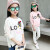 子供服の女の子2019新品春の长袖Tシャツの中で子供用の漫画の女の子の纯绵の上に小学生のファ‰の洋服の韩国版のボンムの上にあるあるあるピンクの120
