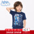 ベニロド子供服2019春夏鎧勇士大童半袖Tシャツル童男宝春款にB 99朝霧藍120 cm（120 cm）を使っています。