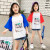 VDBV子供服の女の子Tシャツ2019新型の半袖春夏服の子供服の中の子供服の上の大きい子供服の女の子の上の着の夏のゆったガルタの学生は上の赤い美人の110を打ちます。