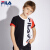 fila fi子供服男童装Tシャツー激色ファ§ンジロゴ半袖シャツース-ド160 cm