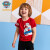 ワンワの服子供Tシャッツ半袖純綿の子供tシャッツの上に2019夏の新型女性の赤ちゃんTシャツシャッツ半袖ワンの子供服の半袖の赤色110 cm【身長100-110 cmをお勧めします。】