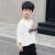 2019春の新型男児Tシャツー流行フュージョン男の子の中で大童纯色の长袖Tシャツ白150