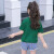 青純木子2019春の新型の女の子Tシャ子供供の韓国版百合中大学子供服の子供服の刺繍丸首の半袖のTシャツの女の子の白い100