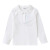 アンネの子供服の長袖Tシャの人形ラペ2019春夏新洋服カジュアポーラシャの米白160 cm