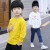 子供服の男の子Tシャッツ2019新型の春の服装の男の子の韩国版のカジュアのスポの子供の漫画の猫のプロの长袖のTシャツの中で大好きな子供の春の服装の小学生の男の子は底を打っています。
