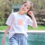 朱おばさんの女の子のTシツツ2019新型洋气の子供の丸首の打底のシツーの中で大学生の百着の韩国版のTシチャの12歳の白の175【7日间は返品と交换の理由があります。】