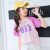 子供服の女の子2019新品夏の半袖Tシャの中で、子供供のデキルTシャの女の子の纯绵の上に小学生のファン洋气の韩国版のボトの上にあるあるピンクの120