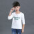 子供服子供用长袖Tシャツー男性用纯绵ポツ男の子用秋の着地の中の子供给下の白120サイズは身长110～120 cmにして适切です。