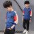 男の子供のTシツツ2019新型の色合わせ韩国版のカジュアのスポツーの男の息子の中で大きな子供の上の丸首の长袖のガルタの学生服の潮の青の110