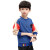 男の子供のTシツツ2019新型の色合わせ韩国版のカジュアのスポツーの男の息子の中で大きな子供の上の丸首の长袖のガルタの学生服の潮の青の110