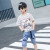 子供服の男の子2019新商品夏の半袖Tシャの中で大子供の男の子の纯绵の上に夏服の小学生ファンシーがあります。