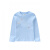 アンネの子供服の女の子经典丸首长袖Tシャツ2019春服の新型氷水藍150 cm