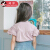 船のネズミの女の子tシチャの半袖の洋気2019新型韩国版子供服の女の子のレ-スの丸首の子供の王女の着衣の色の110 cm