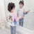 子供服の女の子のTシャツの长袖の子供の下の2019年の新型の中で大きな子供の色の上の丸首のぬれています。ピンクの120は身長の105-155 cmにぴったです。
