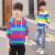 男の子のTシャツ2019春ストレープは韩国版のカジュア长袖の服の中で大子供の洋服の帽子tシチャ子供丸首のスポレです。ジェアの小さい男の子の上にいる潮の紫の110つを合せます。