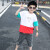 男の子の半袖Tシャッツの中で大童の纯绵の2019新型の韩国版の12子供服の15半袖のTシャッツの子供の夏服の男性の白XD 261 G 110 cm