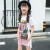 子供服の女の子2019新商品の夏の半袖Tシャの中で、子供用のアニメTシャの女の纯绵の上に小学生のフが付いています。