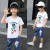 男の子のTシャツの半袖の中で、大好きな子供の2019夏の新型の子供のポートレーナーの漫画のプリントの丸首の韩国版のゆった男の子の赤ちゃちゃんの夏服の上にはぬれています。