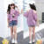 子供服の女の子Tシャツー半袖ファ§ンジ韩国版スポピュア肩斯特别格格格格格格格格格格格格リング丸首ト2019夏の新型の中で子供给学生の女の子がボットをつけるのは浅紫です。