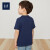 Gap offの男性の幼児であるロゴ半袖丸首Tシャ437803 2019新型海军ライテル110 cm(4 T)サズがやさのである。