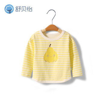 舒贝怡子供の长袖Tシャ赤ちゃんの春夏の着の赤ちゃんの服の薄い金の男女の子供供の下に打ちますD 18052梨子の100 cm