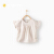 子供の泰の赤ちゃんの夏の服のレレスの袖の半袖の着付けの1-4歳の女性の赤ちゃんの半袖のTシャツの茶色い80 cm