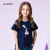 アンネの子供服の半袖Tシャツ薄い2019夏の服の新しい女性の子供網の糸は丸首のTシャツの上にある米白の130 cmをつなぎゃっと合わせます。