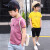 男の子Tシャツ半袖男の子半袖2018夏の新型の中で子供が汗を吸って空気を通します。紫の160は身長150～160 cmにふさわしいです。