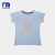 mothercer e Igarisの女の子ni to Tシャッツ新型女性宝服カジュア丸首半袖Tシャッツブラー、SC 008 110 cm（110/52、3-4歳を奨励）