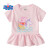 小さいブタの佩奇の子供服の女の子の半袖のTシャツの19夏の纯绵は汗の短いTレ-スの裾のピンク色の100を吸い込みます。