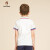 ハーシェル・パンの子供服夏の爆発的な男の子Tシャッツの子供用フュージョン无地の半袖ポシチャの色170。
