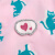 リネンエフシャ旗艦店子供服女性用スカートTシャツ半袖文化服YHSP 084-1粉緑猫満地印120