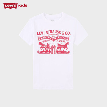 Levi's李維斯子供服2019夏新型中性男女半袖Tシャツーウマロゴプロリングベースカージュサブ供亮白120 cm