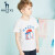 HAZYSハギス子供服子供服丸首Tシャツ2019夏新型男女半袖Tシャッツフファラッド子供服丸首Tシャツー男性用紺色155